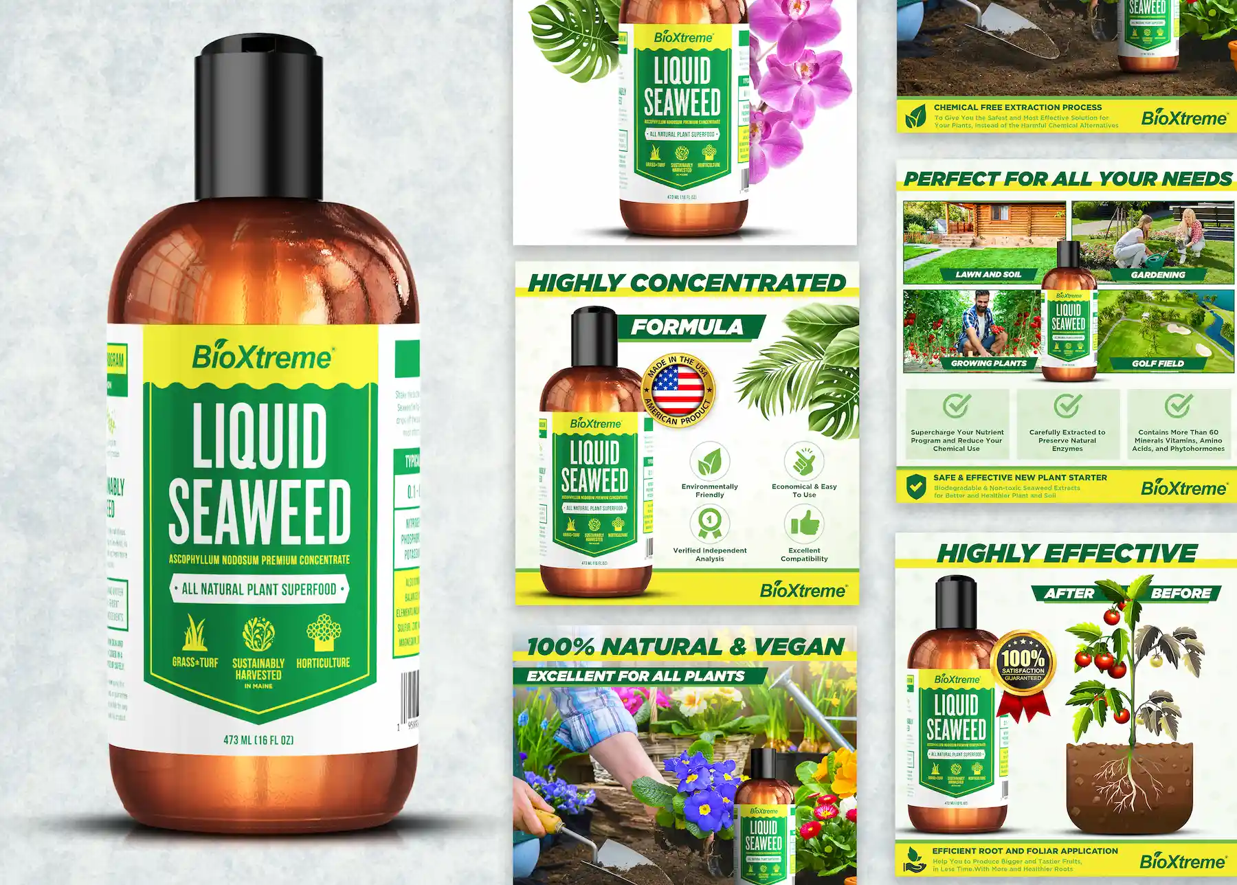 BioXtreme Amazon Listing Images & A+ Product Infographic. Lifestyle Photo Design.Main Image Background. EBC Enhanced Brand Content Editing E-commerce Optimization