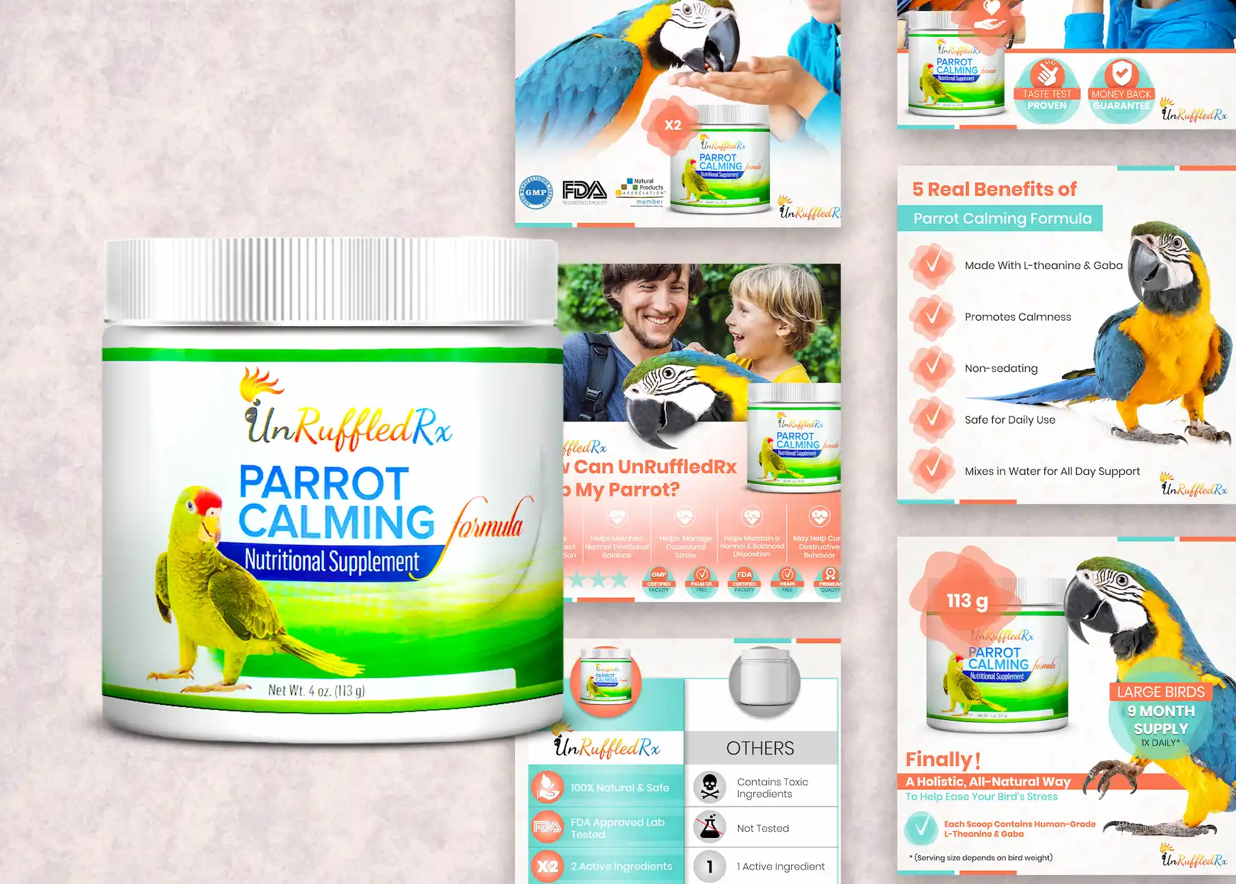 UnRuffledRx Amazon Listing Images & A+ Product Infographic. Lifestyle Photo Design.Main Image Background. EBC Enhanced Brand Content Editing E-commerce Optimization